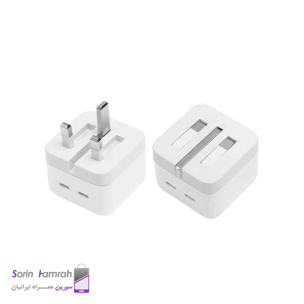 اداپتور شارژر اپل مدل اصلی(35W USB-C+C power Adapter)